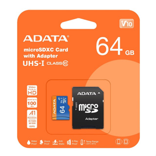 威剛 ADATA Premier microSDXC UHS-I A1 64G 記憶卡 附轉卡 讀取最高達100MB/s