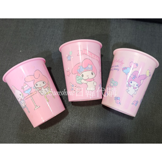 台灣現貨 韓國製 LILFANT 三麗鷗 美樂蒂 凱蒂貓 塑膠杯 冷水杯 杯子 透明杯 漱口杯 3入組 正版授權