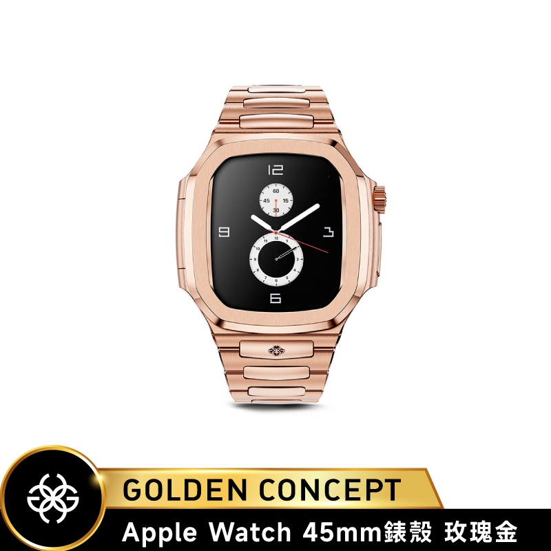Golden Concept Apple Watch 45mm 玫瑰金錶框 玫瑰金不銹鋼錶帶 WC-RO45-RG