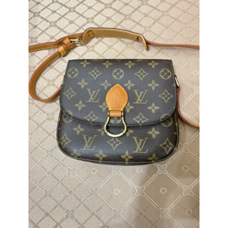 lv Louis Vuitton 路易威登vintage經典款老花馬鞍包 馬蹄包斜背肩背包中號的