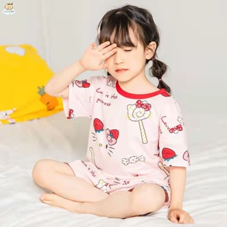 夏季兒童睡衣 短袖居家服 新款日韓兒童棉家居服短袖套裝夏季套裝短袖短褲