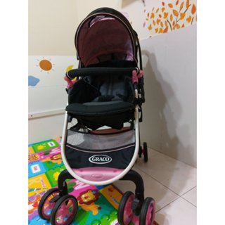 [二手] GRACO 購物型雙向嬰幼兒手推車 (城市商旅 CITIACE) 粉色 - 附專用遮雨罩