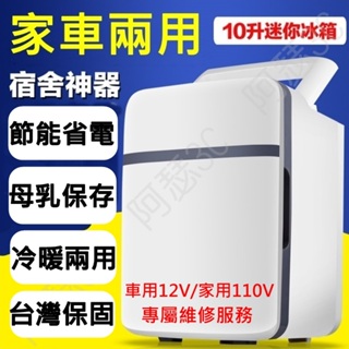 台灣賣家 兩用款 車用10L大容量 冷暖兩用小型冰箱 宿舍小冰箱 手提冰箱 免轉換
