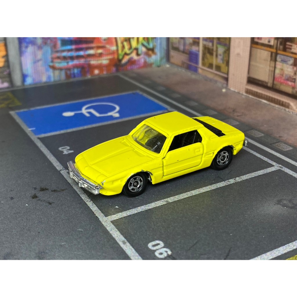 TOMICA-A16-無盒戰損-FIAT XIO/9 黃色雙門跑車