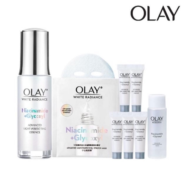 【OLAY 歐蕾】水感透白光曜系列-革糖素小白瓶/momo入購送超多東西