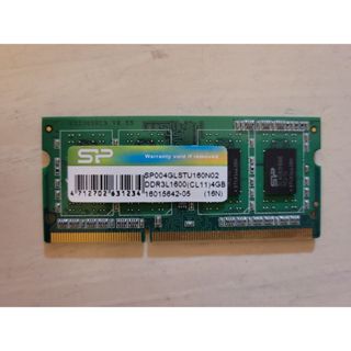 SP廣穎筆電記憶卡DDR3L 1600 4GB