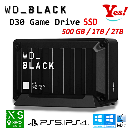 【Yes！公司貨】WD BLACK 黑標 D30 Game 500G 1TB 2TB XBOX PS5 SSD 外接硬碟