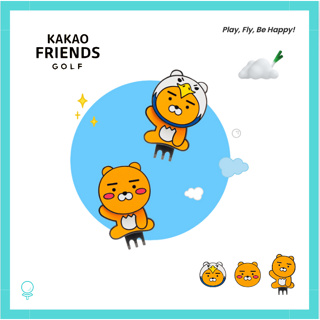 預購【韓國KAKAO FRIENDS Cloud9系列 Ryan萊恩老鷹 帽夾+磁鐵2球標 Ball marker】