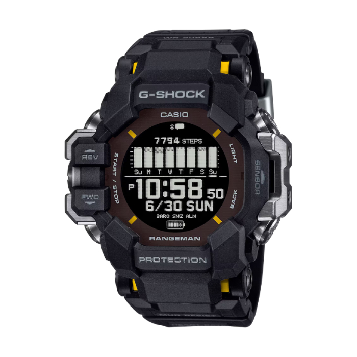 【CASIO G-SHOCK】MASTER of G系列多功能運動腕錶-純黑款/GPR-H1000-1/台灣總代理公司貨