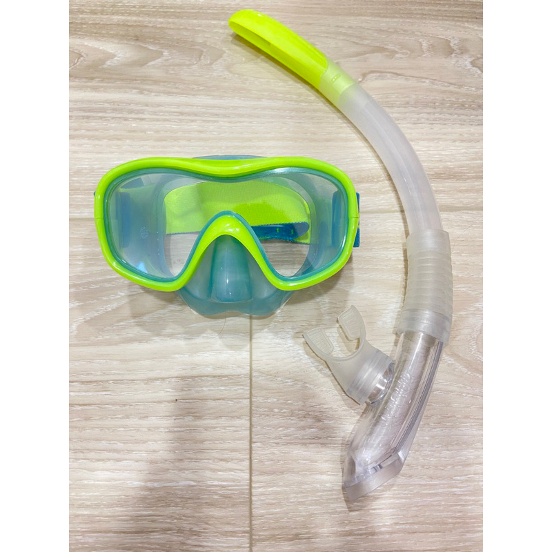 迪卡儂 SUBEA 兒童浮潛呼吸管面鏡組 兒童潛水呼吸管面鏡組 游泳泳鏡 蛙鏡 S &amp; XS