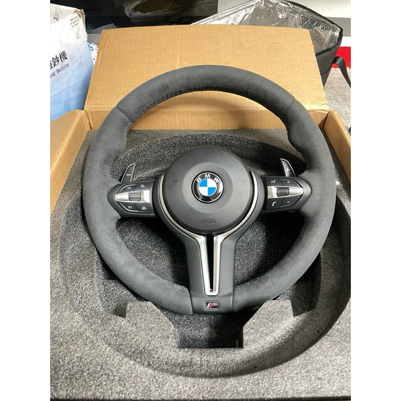 BMW 3系 正M麂皮方向盤 總成 (包含撥片定速編程)
