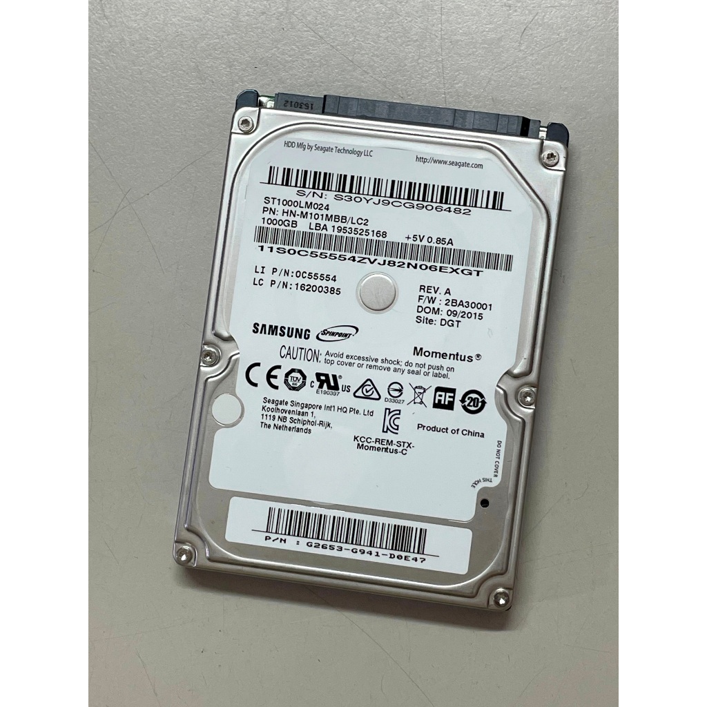 希捷 三星 SAMSUNG 1TB ST1000LM024 2.5吋 SATA3 5400轉 8M 筆電 NB 硬碟