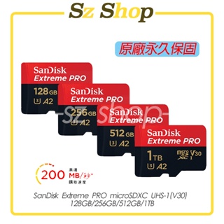 SanDisk Extreme PRO microSDXC UHS-1(V30) 128G/256G/512G/1TB