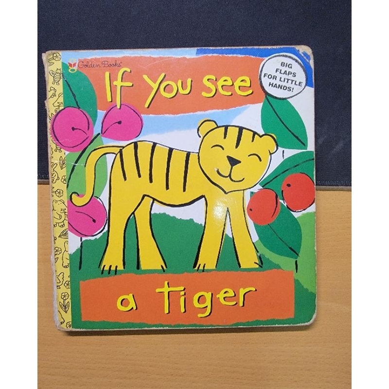英文翻翻書if you see a tiger＜二手＞自有書