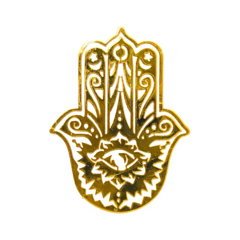 法蒂瑪之手 3cm 神聖幾何金屬貼片 銅合金 能量符號 冥想 磁場 靈性提升轉化 奧剛 金字塔 材料 居家佈置