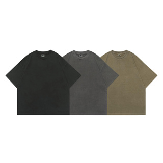 「Doushop」Unbent double layered collar washed Tee 水洗