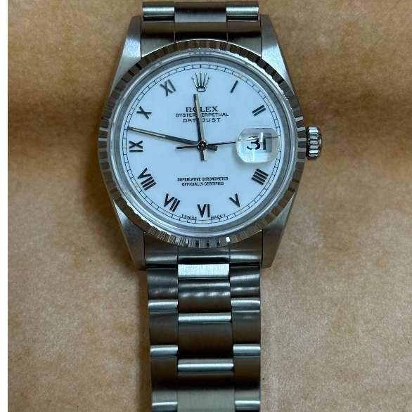 勞力士-ROLEX 16220 Cal.3135 Datejust 鐵道框 羅馬面(聊先)