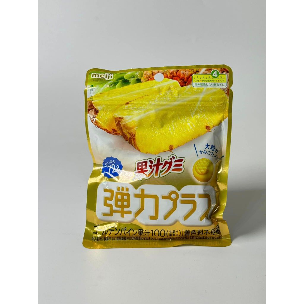 3/30新品現貨-MEIJI商品~ 果汁軟糖 彈力プラス 黃金鳳梨風味 72g