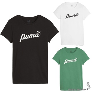 Puma 短袖上衣 女裝 手繪Logo 黑/白/綠【運動世界】67931501/67931502/67931586