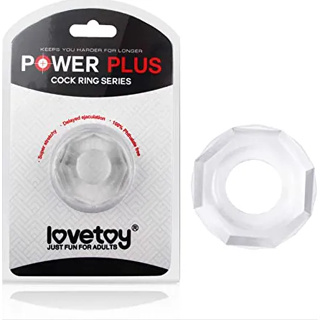 Lovetoy．POWER PLUS 延時加強鎖精環(螺帽型)-透明款 屌環 CR保險套情人