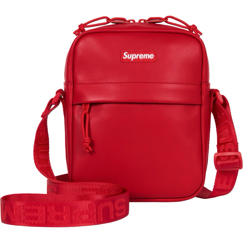 【Ja Store】Supreme Leather Shoulder Bag Red皮革小包 肩包