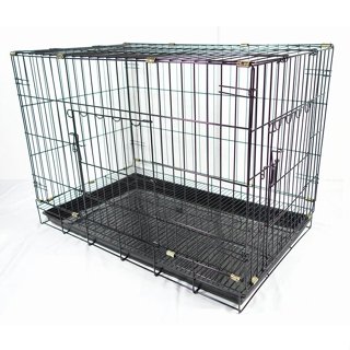 優旺寵物 臺灣製造 3尺 (雙門)(附黑色底盤) 活動折疊式 摺疊式 靜電粉體烤漆寵物籠 狗籠 貓籠 兔籠 雞籠 三尺