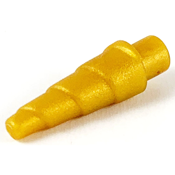 樂高 LEGO 珍珠 金色 螺旋 角 獨角獸 鑽頭 動物 89522 6214208 Horn Unicorn Gold