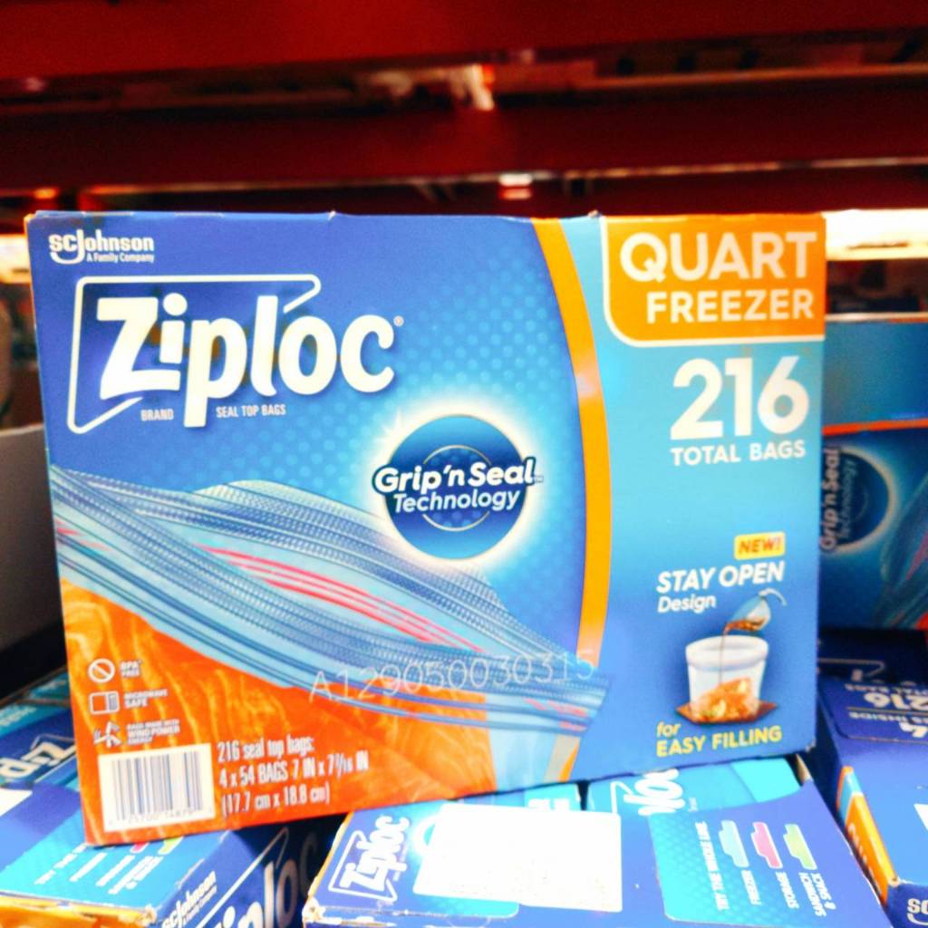 COSTCO代購 好市多 Ziploc 雙層夾鏈冷凍保鮮袋 小 216入 保鮮袋 夾鏈袋 冷凍 保鮮 雙層 鎖鮮 夾鏈