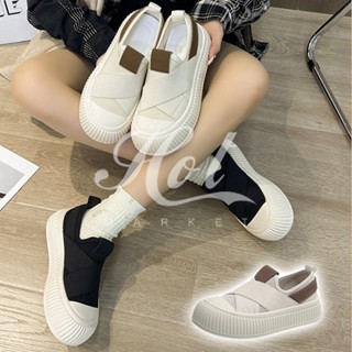 HOT MARKET👟大頭鞋 鬆糕鞋 厚底鞋 交叉鬆緊鬆糕鞋 厚底懶人鞋 ~ 正常
