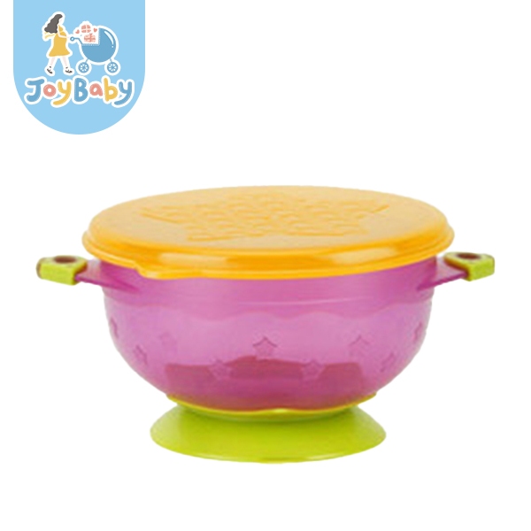 JOYBABY 3件組 Hogo禾果 嬰兒吸盤碗 禾果兒童防摔輔食碗 餐具組 附密封蓋