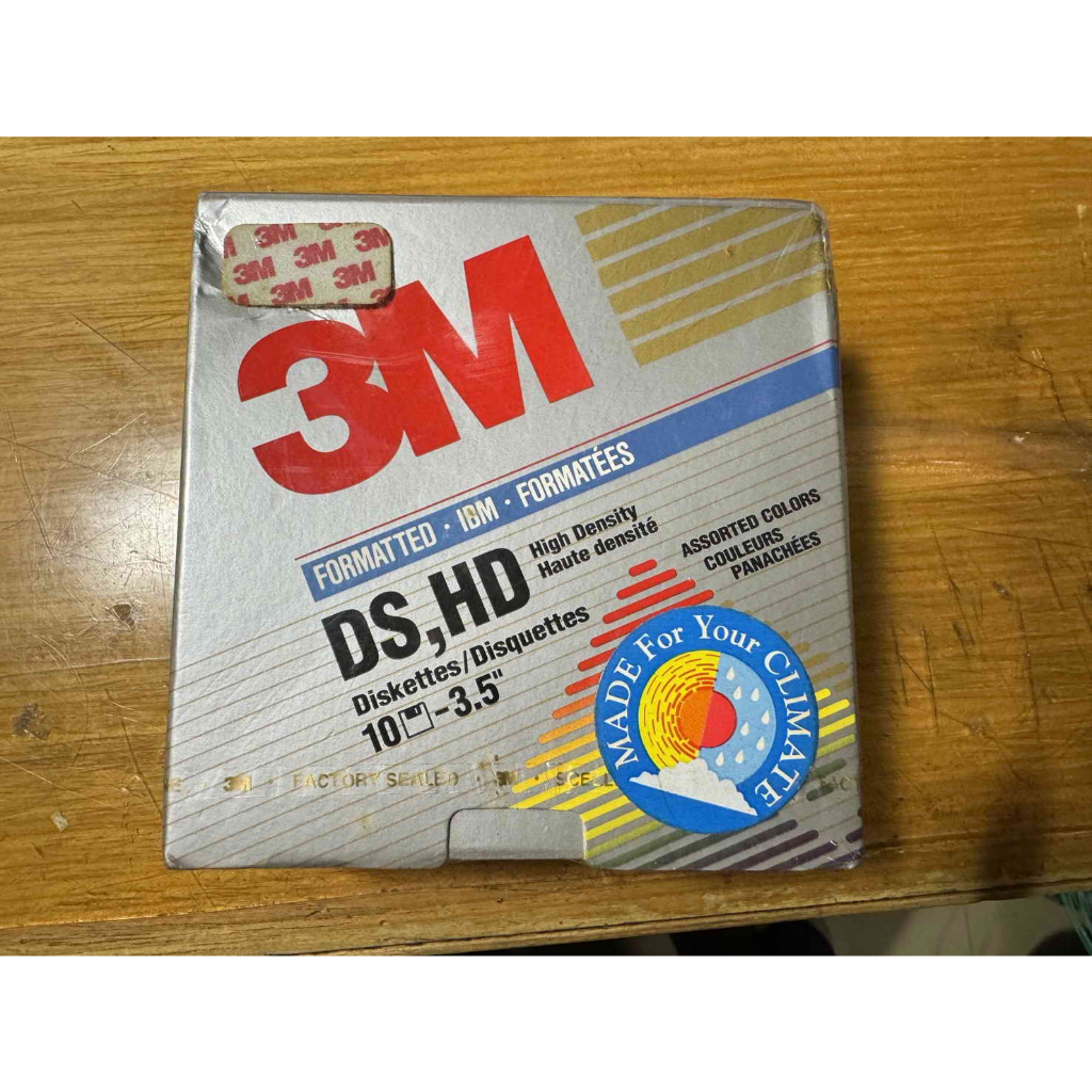 全新 3M DS,HD disketts 3.5" 未使用 3.5吋 磁碟片 軟碟片 磁片 1.44MB