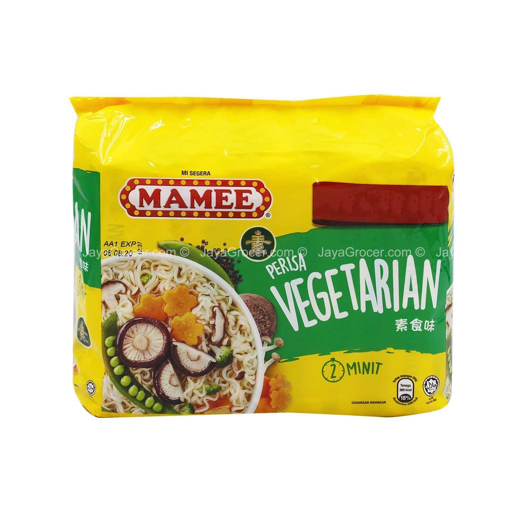 &lt;2024 新品上架&gt;馬來西亞  MAMEE  VEGETARIAN 素食泡麵 (1袋/5包 80g)
