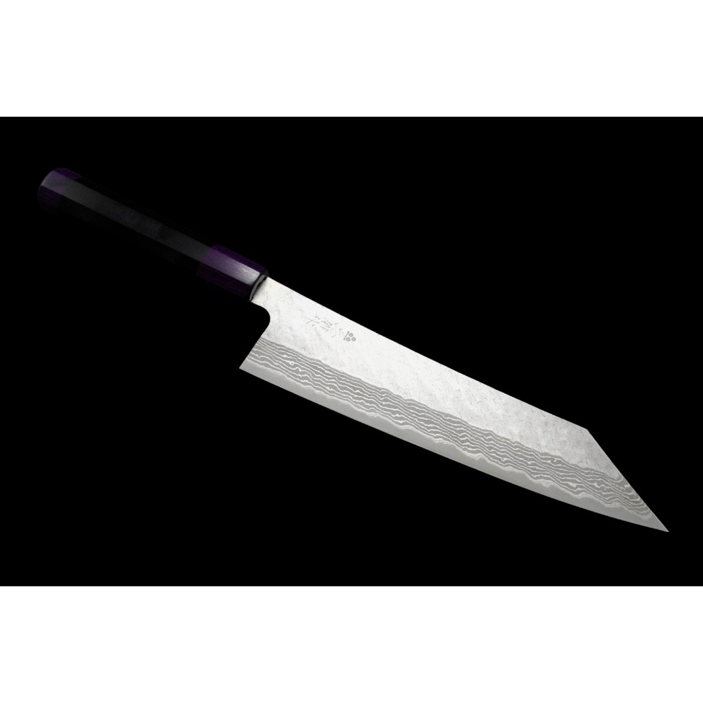 💖 二唐刃物 💖【VG10 槌目 大馬士革 劍形和牛刀 24cm】 日本刃物 廚房刀具 八煌刃物