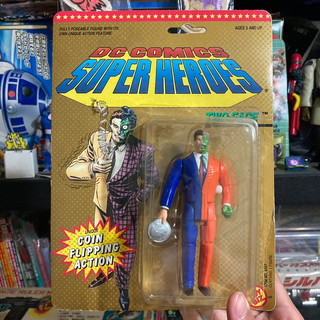 │DigToys│ 1990 TOYBIZ 雙面人 翻硬幣 發條玩具 DC SUPER HEROES TWO-FACE