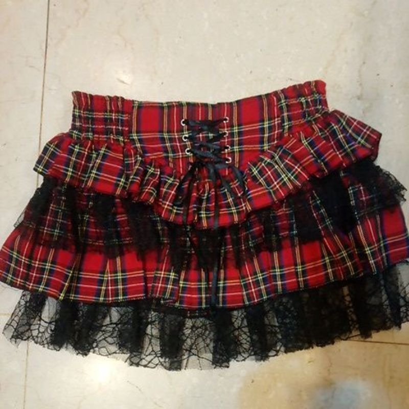 蘇格蘭短裙 造型裙 龐克裙 格子 短裙 香港製