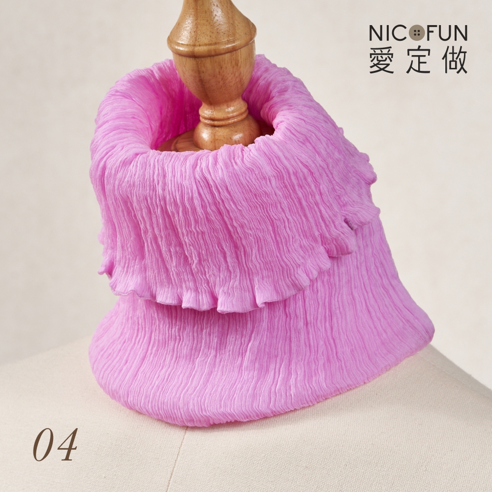 NicoFun 愛定做 花果系33 亮桔柳葉絲 百搭圍脖 圍巾 100%桑蠶絲 真絲silk四季圍脖 圍巾 領巾 髮帶