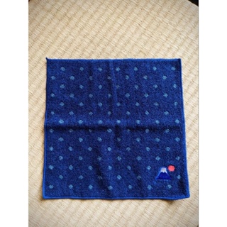 富士山圓點小方巾∣ 100%純棉 日本製