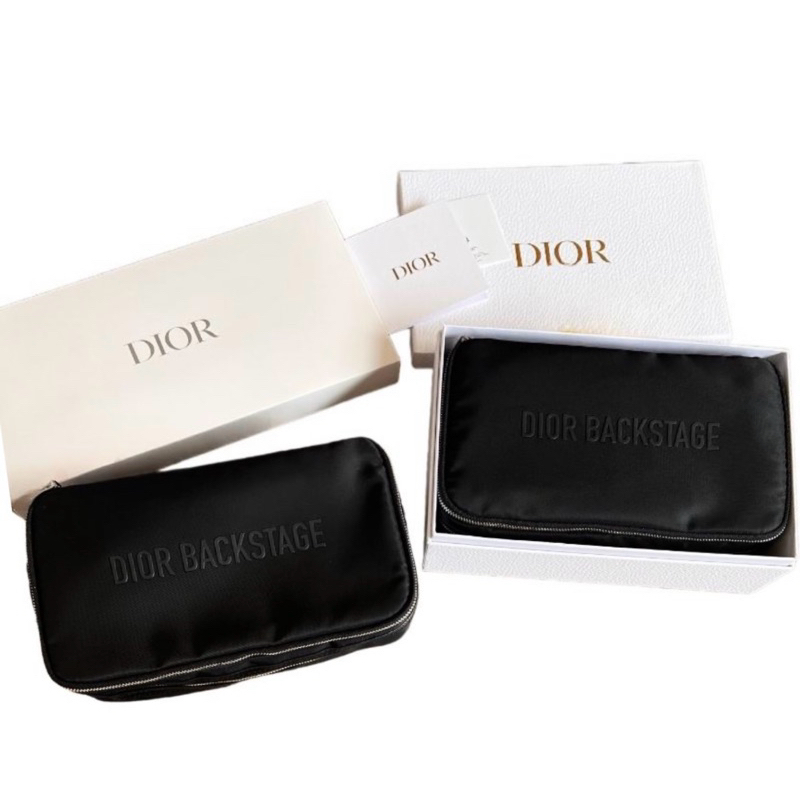 高質感 禮盒裝 專櫃品牌美妝 DIOR 迪奧 會員兌換禮 滿額贈品禮 化妝刷具套裝組 雙層立體LOGO化妝包 刷具包