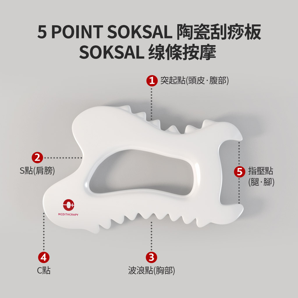 正品保證 韓國MEDITHERAPY Soksal 陶瓷刮痧板 臉部刮痧板 面部刮痧 撥筋棒 全身體雕版