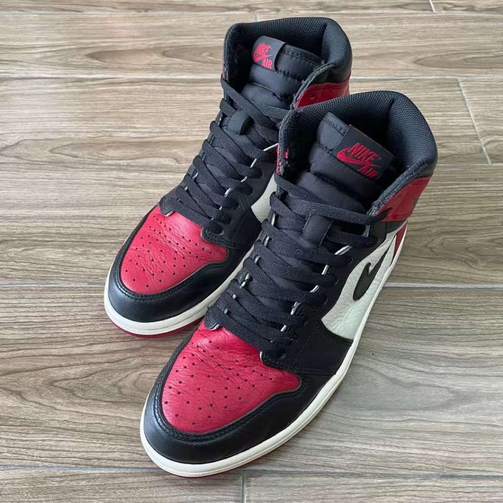 《二手寄賣》Air Jordan 1 黑紅腳趾 US9.5 無盒