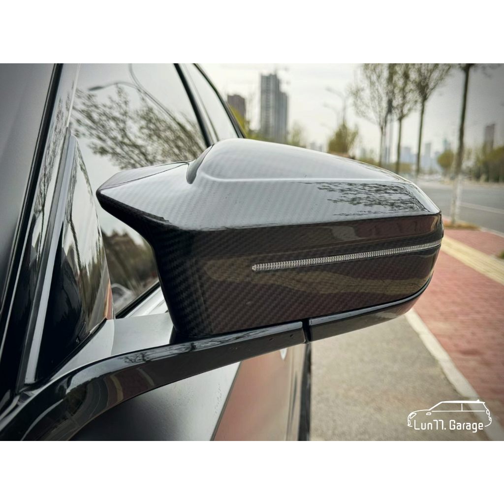 Lun77. 預訂 - BMW G60 520i i5 乾式碳纖維 牛角後照鏡 後視鏡殼 乾碳 改裝 套件 副廠
