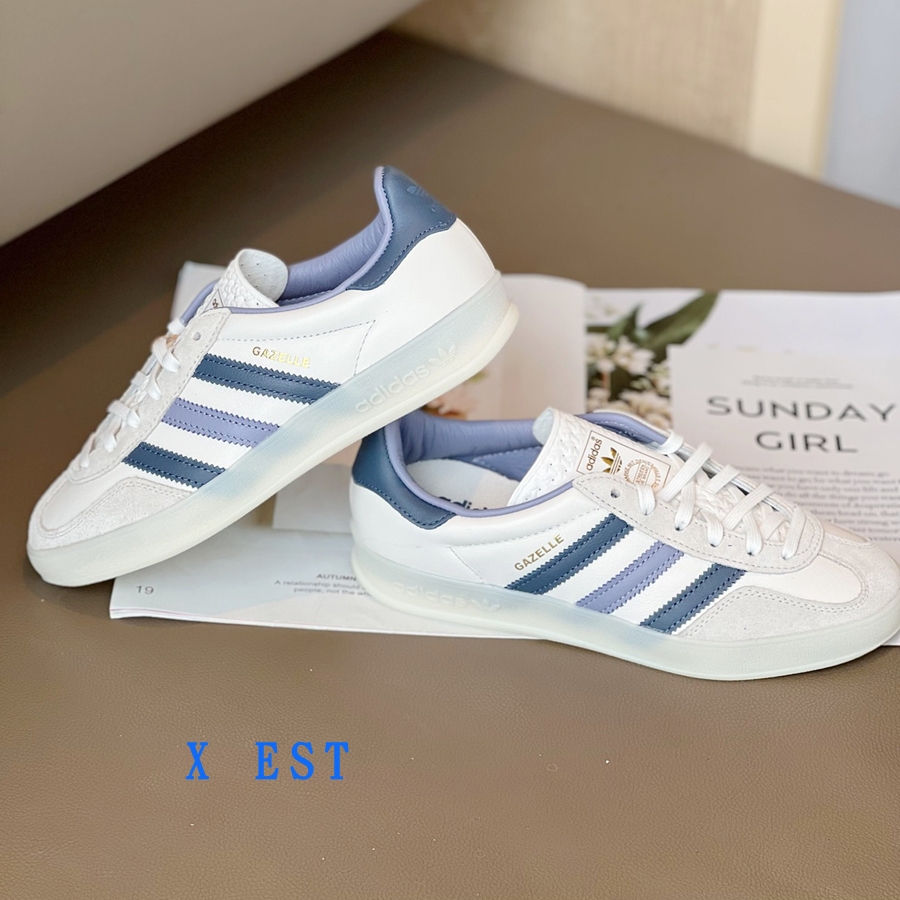 【X Est】Adidas Originals Gazelle男女鞋 德訓鞋 白藍IG1643 IF6188