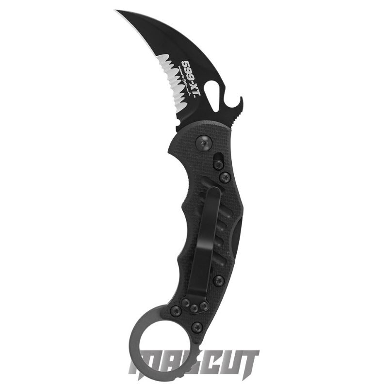 ［刀光劍影］~世界品牌FOX FX-599XTS KARAMBIT/Cerakote 黑色塗層 Back Lock 背鎖