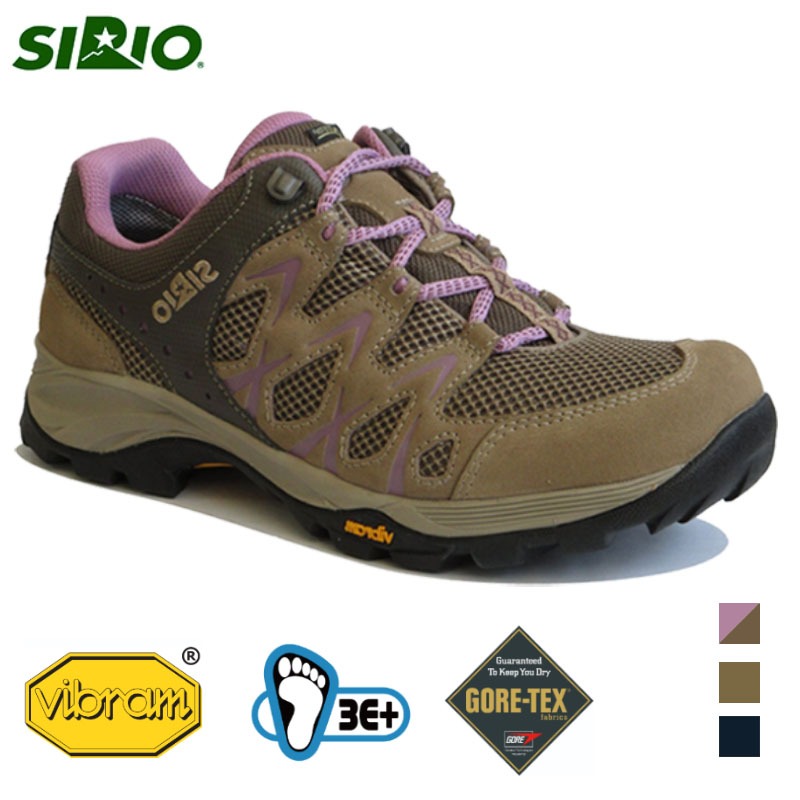 【SIRIO 日本】Gore-Tex 短筒登山健行鞋 黑 棕 棕紫 登山鞋 寬楦鞋 健行鞋 PF116
