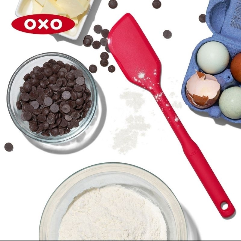 全新 《 oxo 全矽膠刮刀 》大紅矽膠刮刀