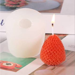 附包裝袋(392) DIY樂樂 立體單顆草莓翻糖模具 矽膠模具 果凍模 巧克力模型 手工皂模 餅乾模具 花邊裝飾