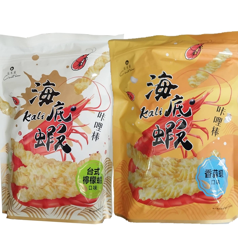 台灣法米滋海底蝦咔哩棒-香蒜蝦口味、台式檸檬蝦口味