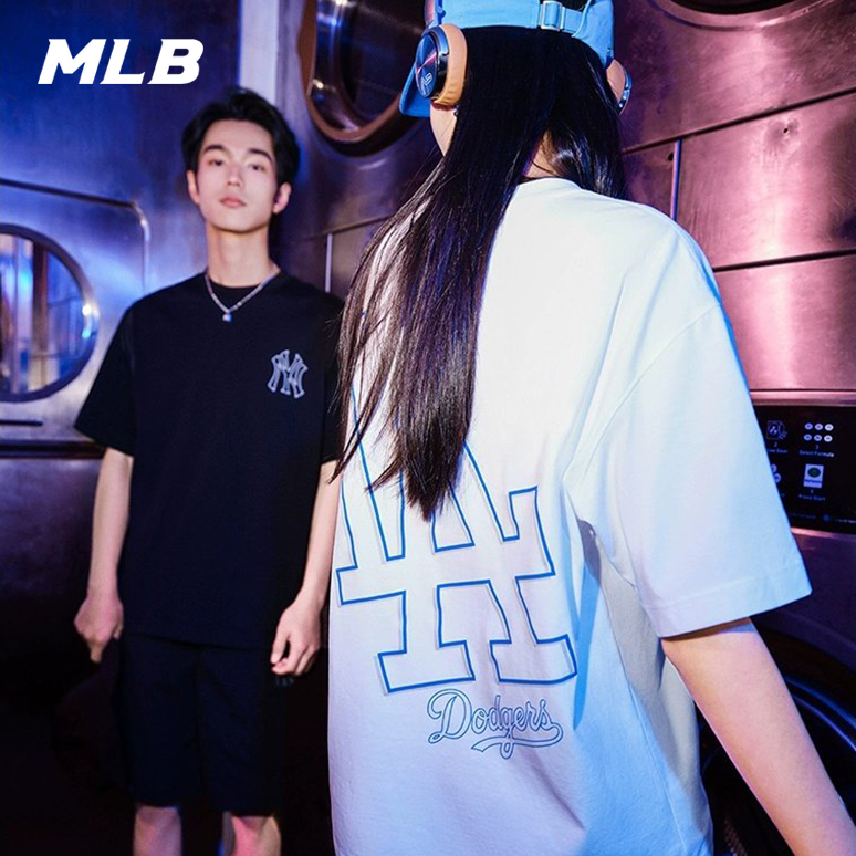 🇰🇷韓國代購 免運 MLB 24SS 短袖 T恤 後背大LOGO 情侶款 洛杉磯道奇隊 NY 紐約洋基隊 3ATSB03