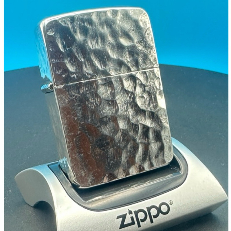 Zippo 【現貨全新品】打火機 19年純銀復刻41機型專利底 《五面手工雕刻大隕石坑》值得擁有
