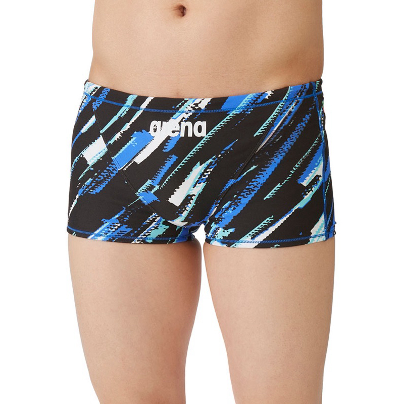 日本代購 全新現貨 藍色 ARENA L號 SAR-4132 彩虹標 練習 泳褲 競賽 水上活動 抗氯 抗水阻 耐用
